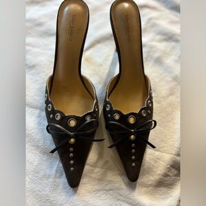 Tony Bianco mules expresso suede, size 8 new